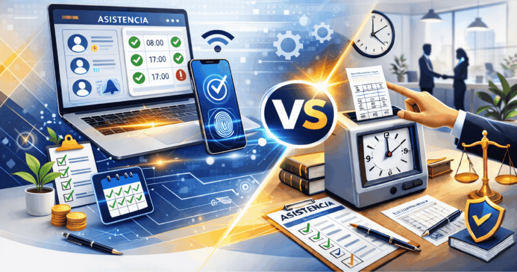 Reloj control vs. Control de Asistencia Digital: Elige el sistema ideal para tu empresa